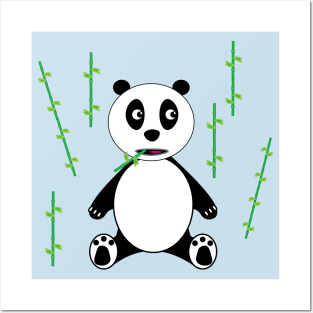 Panda and Bamboo Posters and Art